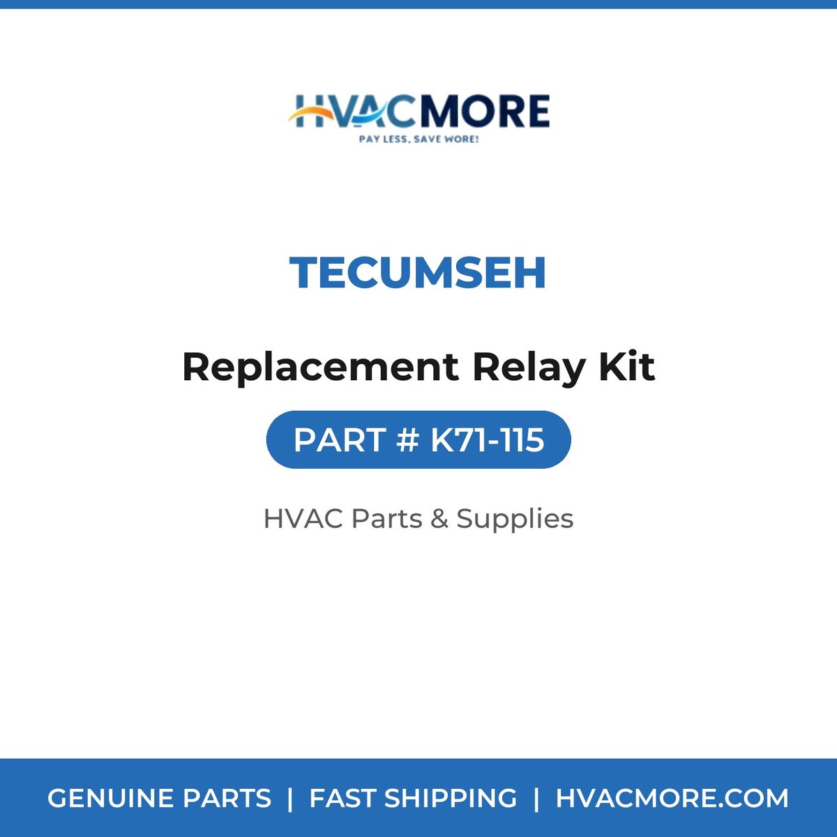 Tecumseh Replacement Relay Kit K71-115