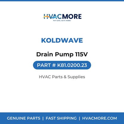 Koldwave Drain Pump 115V K81.0200.23