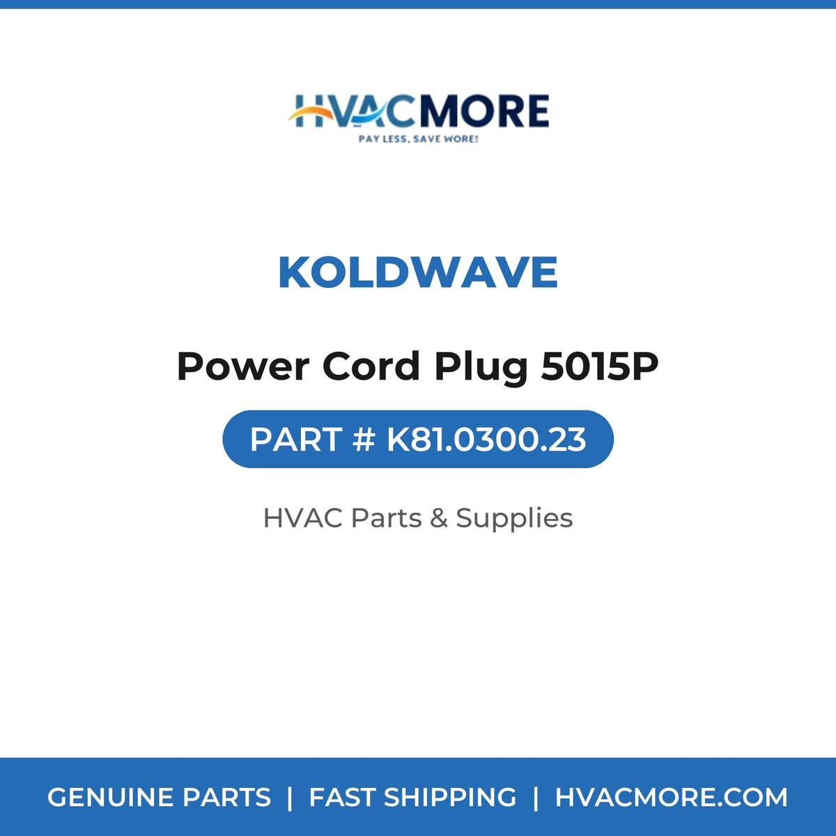 Koldwave Power Cord Plug 5015P K81.0300.23