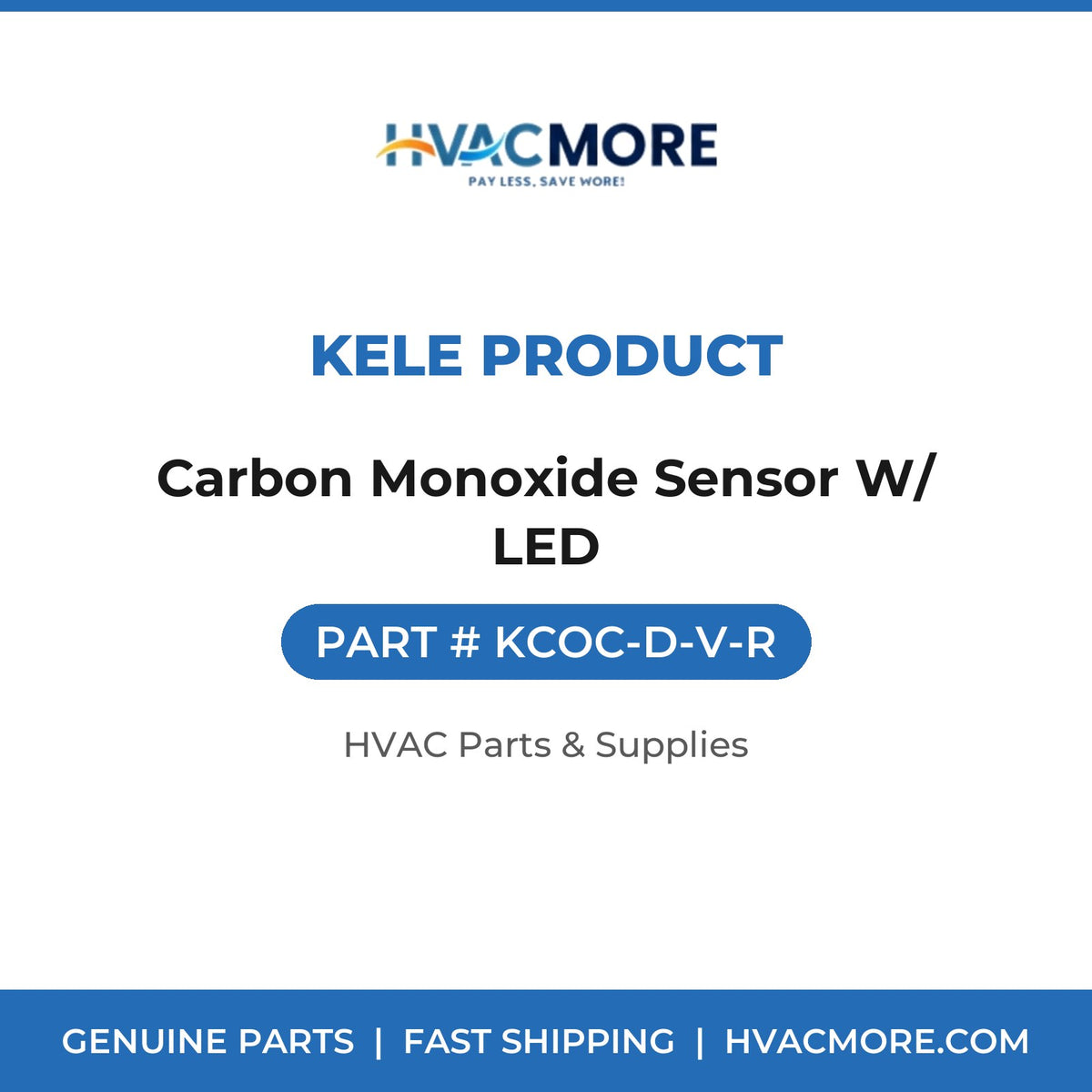 Kele Product Carbon Monoxide Sensor W/ LED KCOC-D-V-R