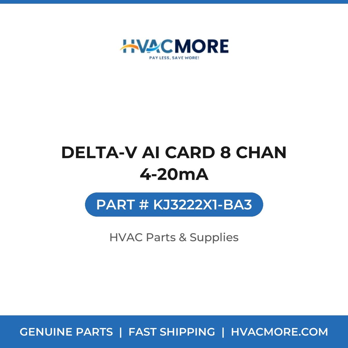 DELTA-V AI CARD 8 CHAN 4-20mA KJ3222X1-BA3