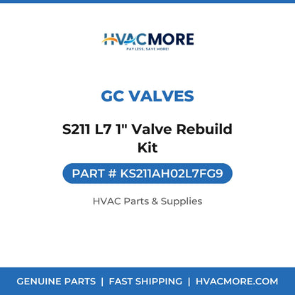 GC Valves S211 L7 1" Valve Rebuild Kit KS211AH02L7FG9