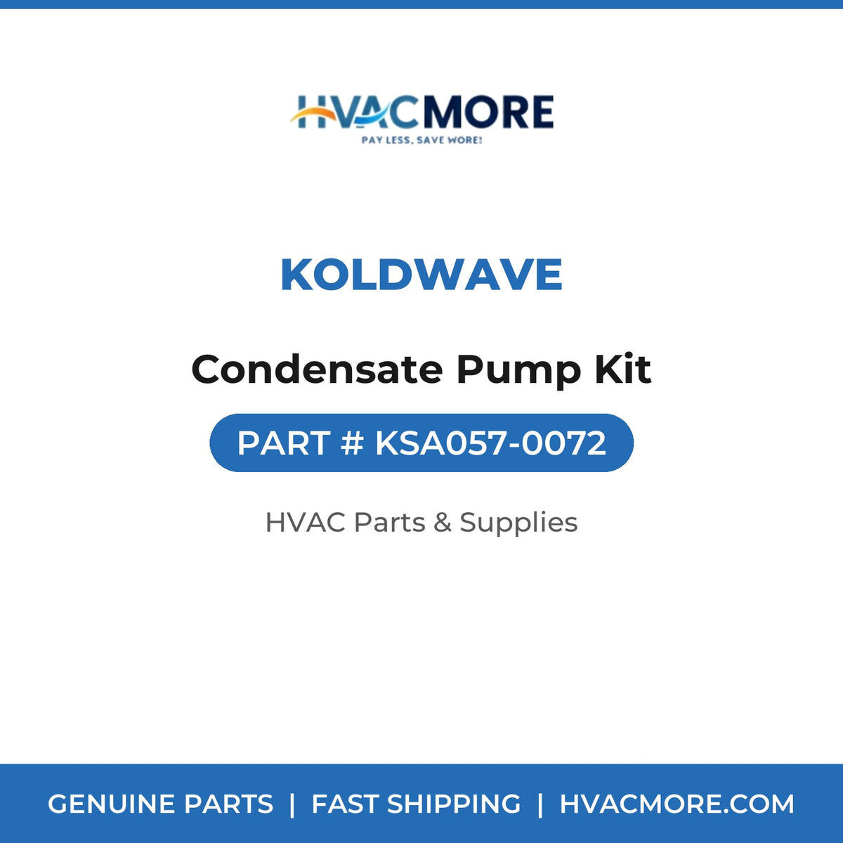 Koldwave Condensate Pump Kit KSA057-0072