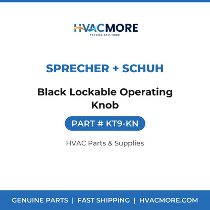 Sprecher + Schuh Black Lockable Operating Knob KT9-KN
