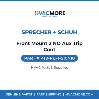 Sprecher + Schuh Front Mount 2 NO Aux Trip Cont KT9-PEF1-S10N10