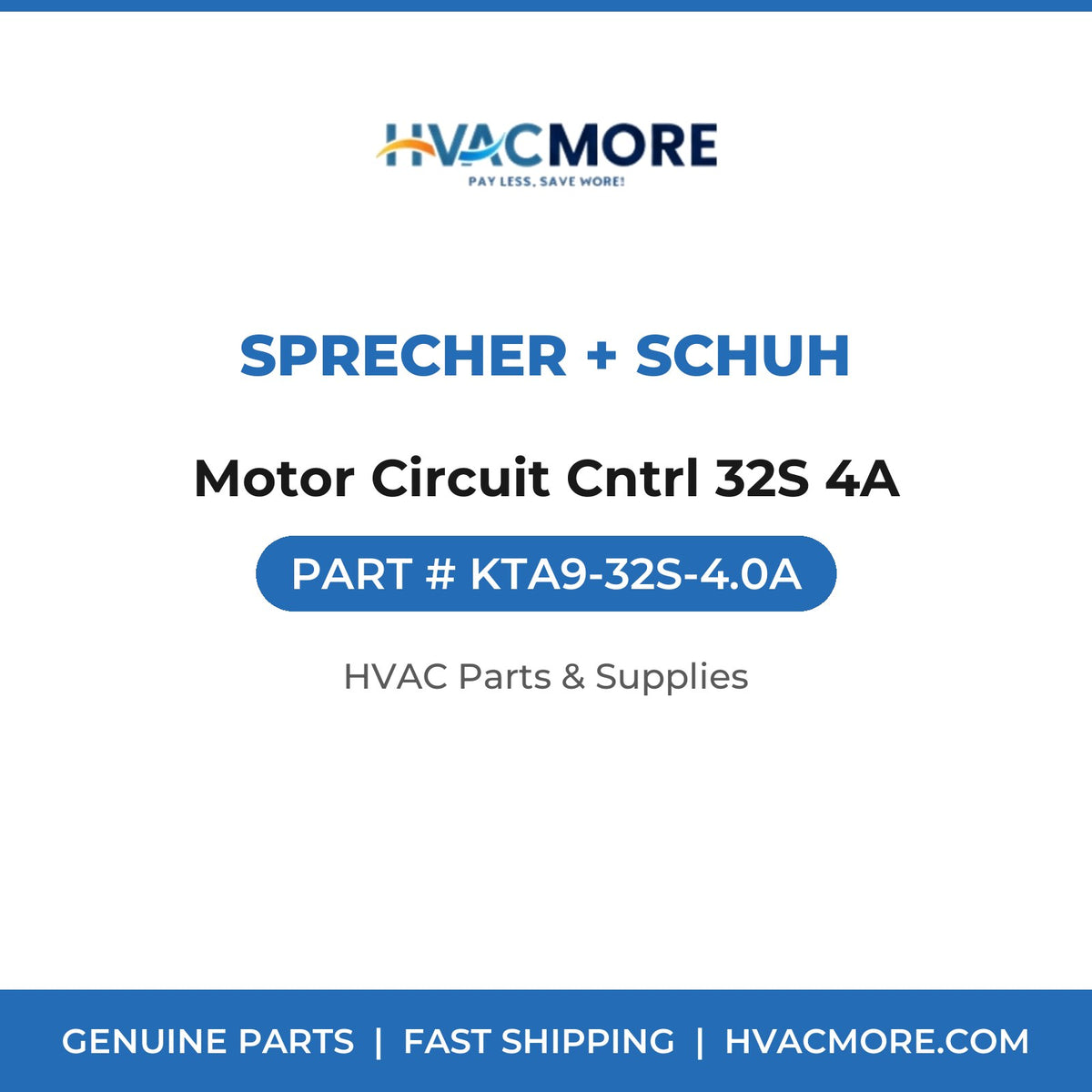 Sprecher + Schuh Motor Circuit Cntrl 32S 4A KTA9-32S-4.0A