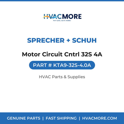 Sprecher + Schuh Motor Circuit Cntrl 32S 4A KTA9-32S-4.0A