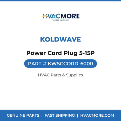 Koldwave Power Cord Plug 5-15P KWSCCORD-6000