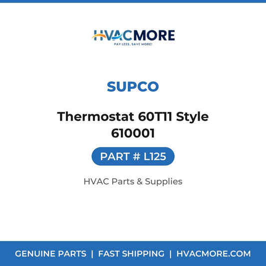 Supco Thermostat 60T11 Style 610001 L125