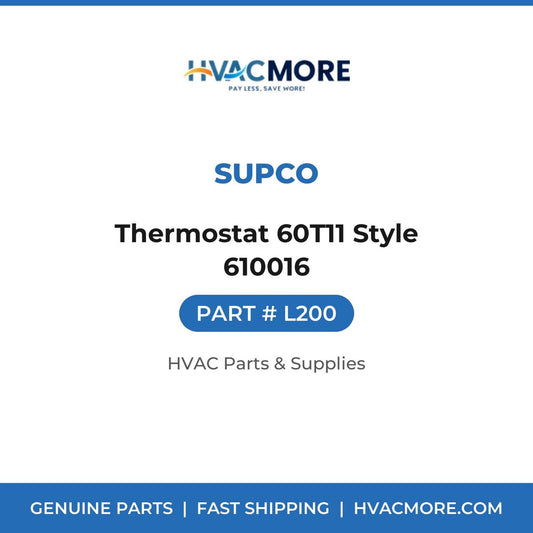 Supco Thermostat 60T11 Style 610016 L200