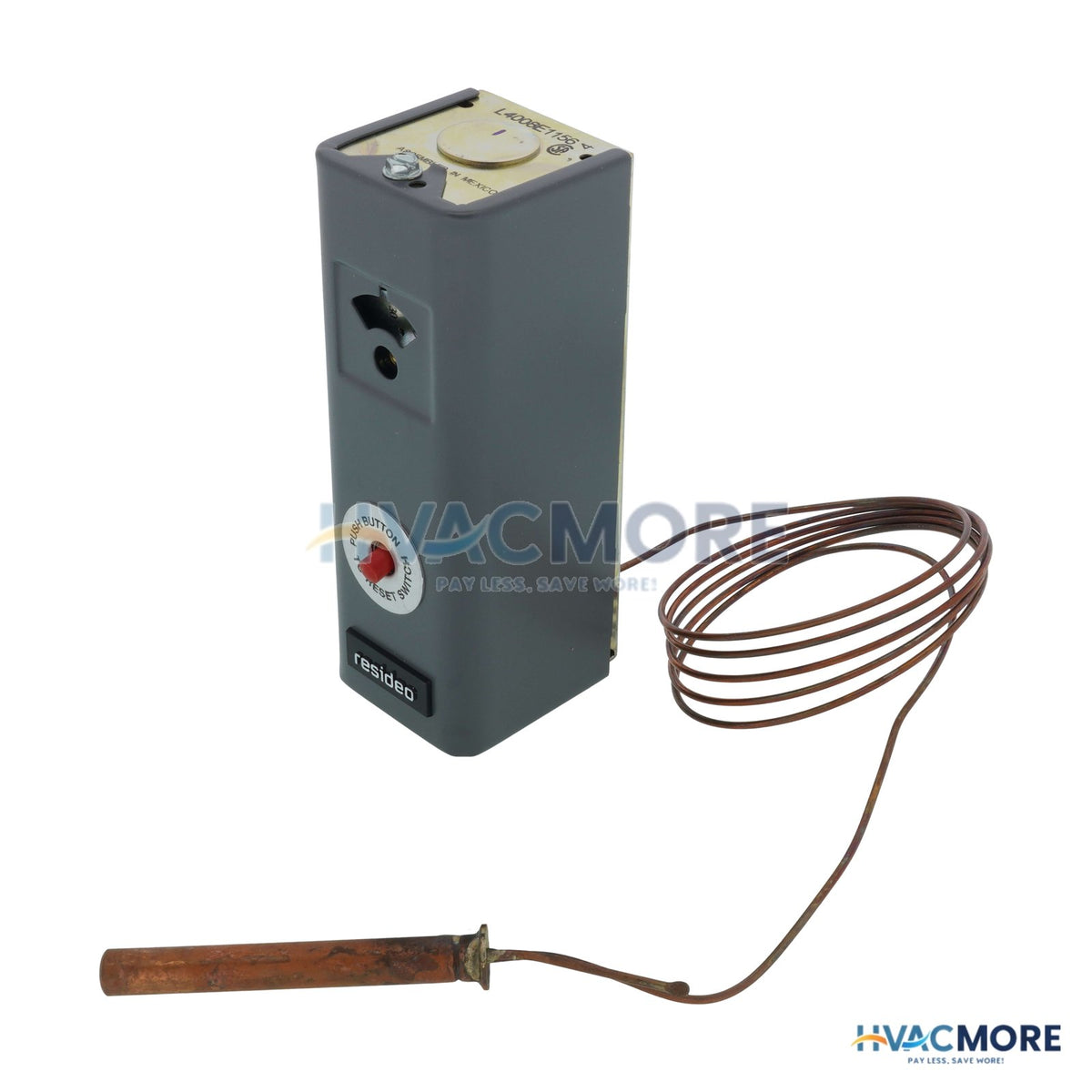 Resideo High Limit Remote Bulb Aquastat, 130-270-DEGREE (F) range, Manual Reset L4008E1156