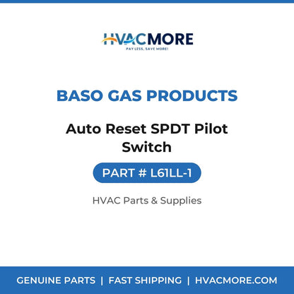 BASO Gas Products Auto Reset SPDT Pilot Switch L61LL-1