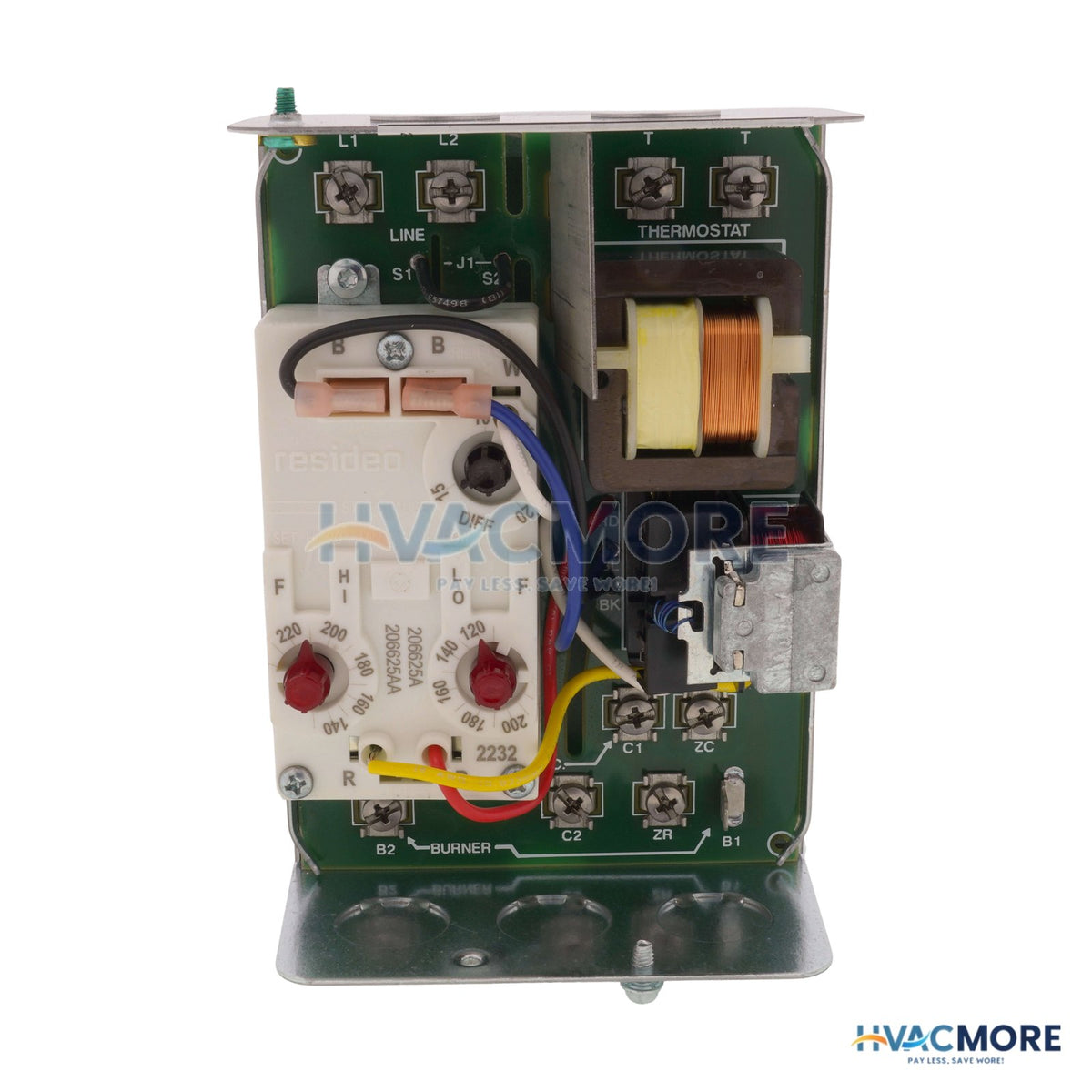 Resideo High Limit Protection, Low Limit & Circulator Vertical Mount Triple Aquastat Relay L8124A1015
