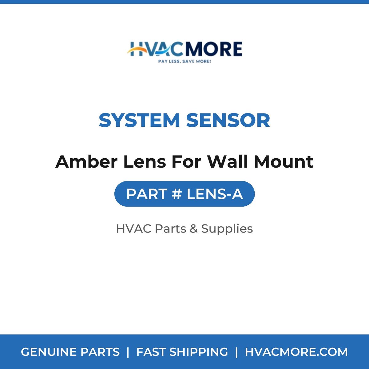 System Sensor Amber Lens For Wall Mount LENS-A