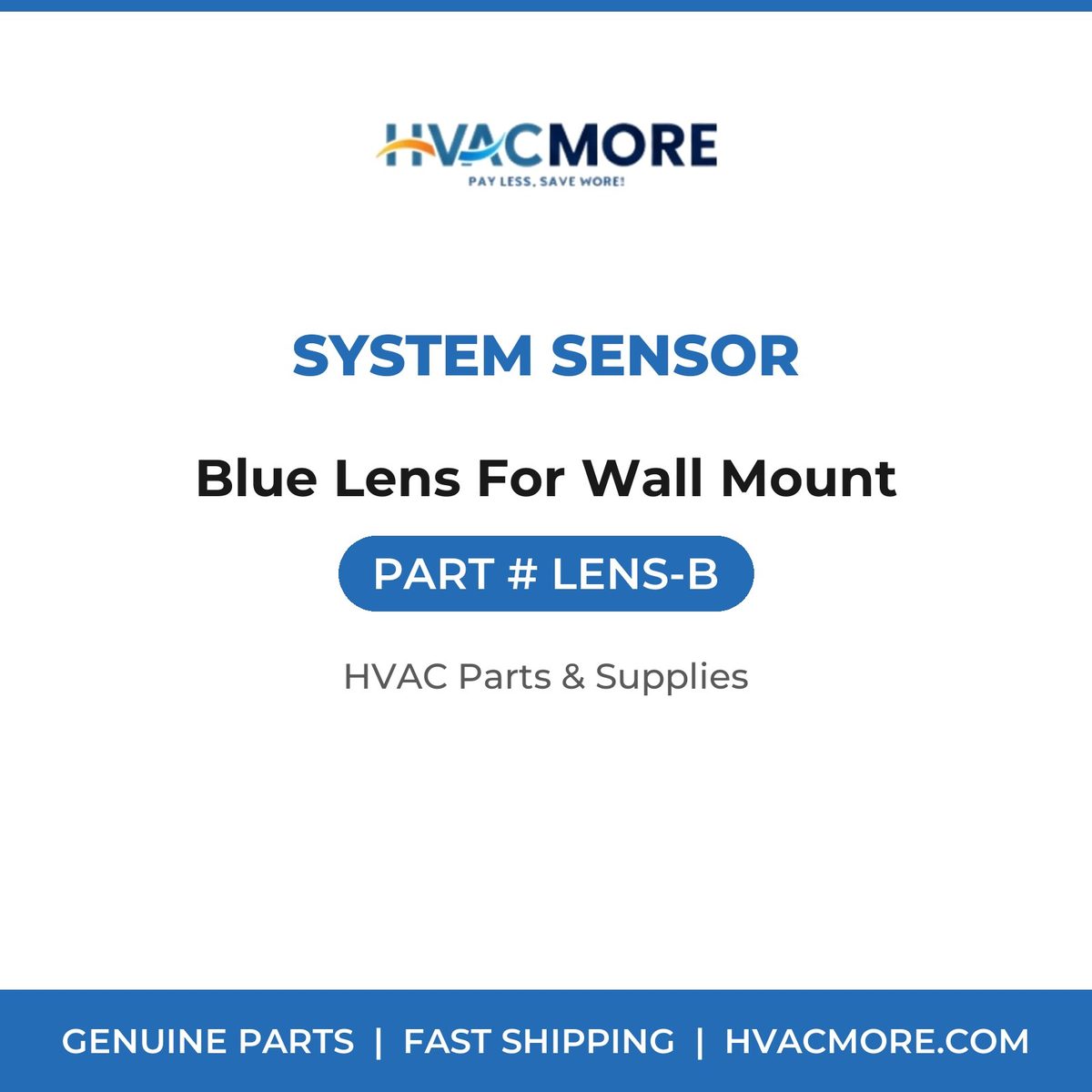 System Sensor Blue Lens For Wall Mount LENS-B