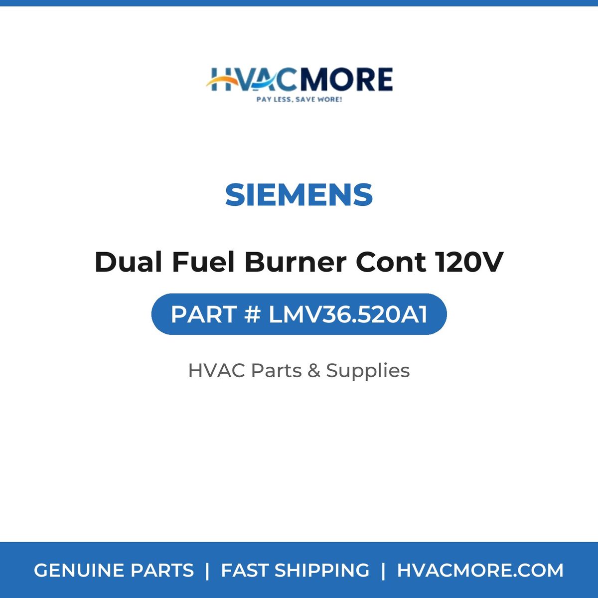 Siemens Dual Fuel Burner Cont 120V LMV36.520A1