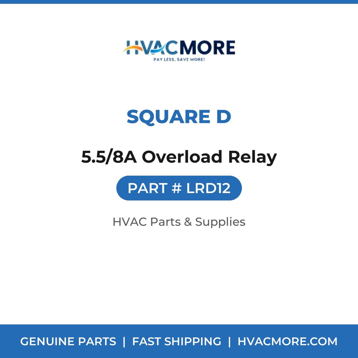 Square D 5.5/8A Overload Relay LRD12