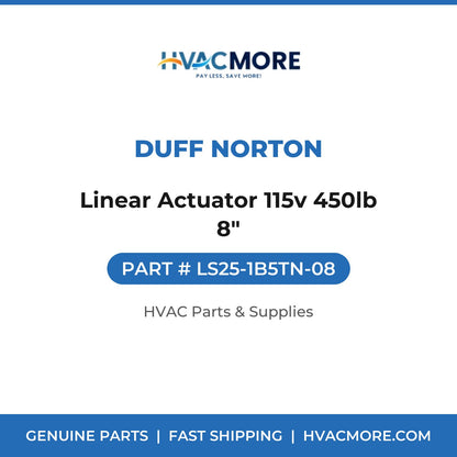 Duff Norton Linear Actuator 115v 450lb 8" LS25-1B5TN-08