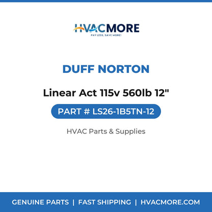 Duff Norton Linear Act 115v 560lb 12" LS26-1B5TN-12