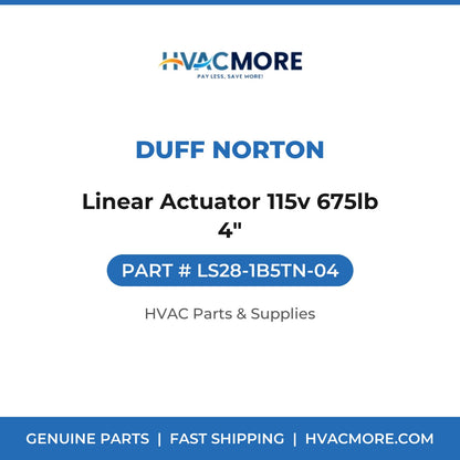 Duff Norton Linear Actuator 115v 675lb 4" LS28-1B5TN-04