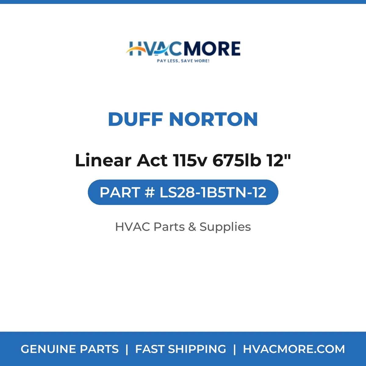 Duff Norton Linear Act 115v 675lb 12" LS28-1B5TN-12