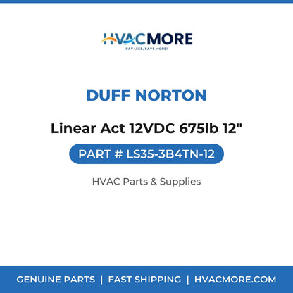 Duff Norton Linear Act 12VDC 675lb 12" LS35-3B4TN-12