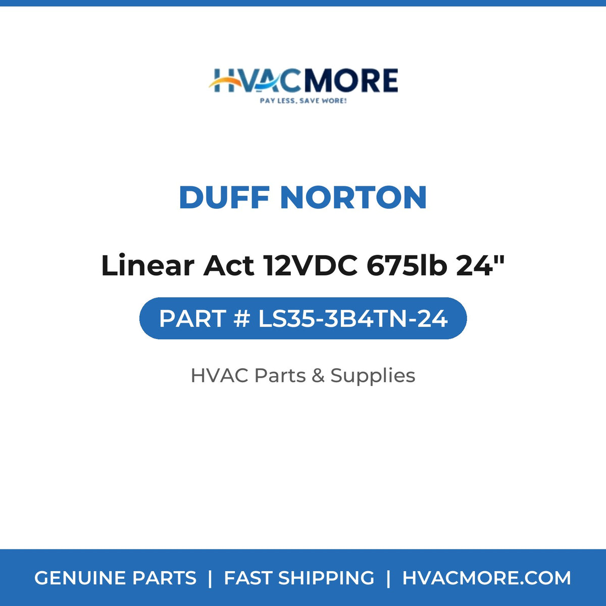 Duff Norton Linear Act 12VDC 675lb 24" LS35-3B4TN-24