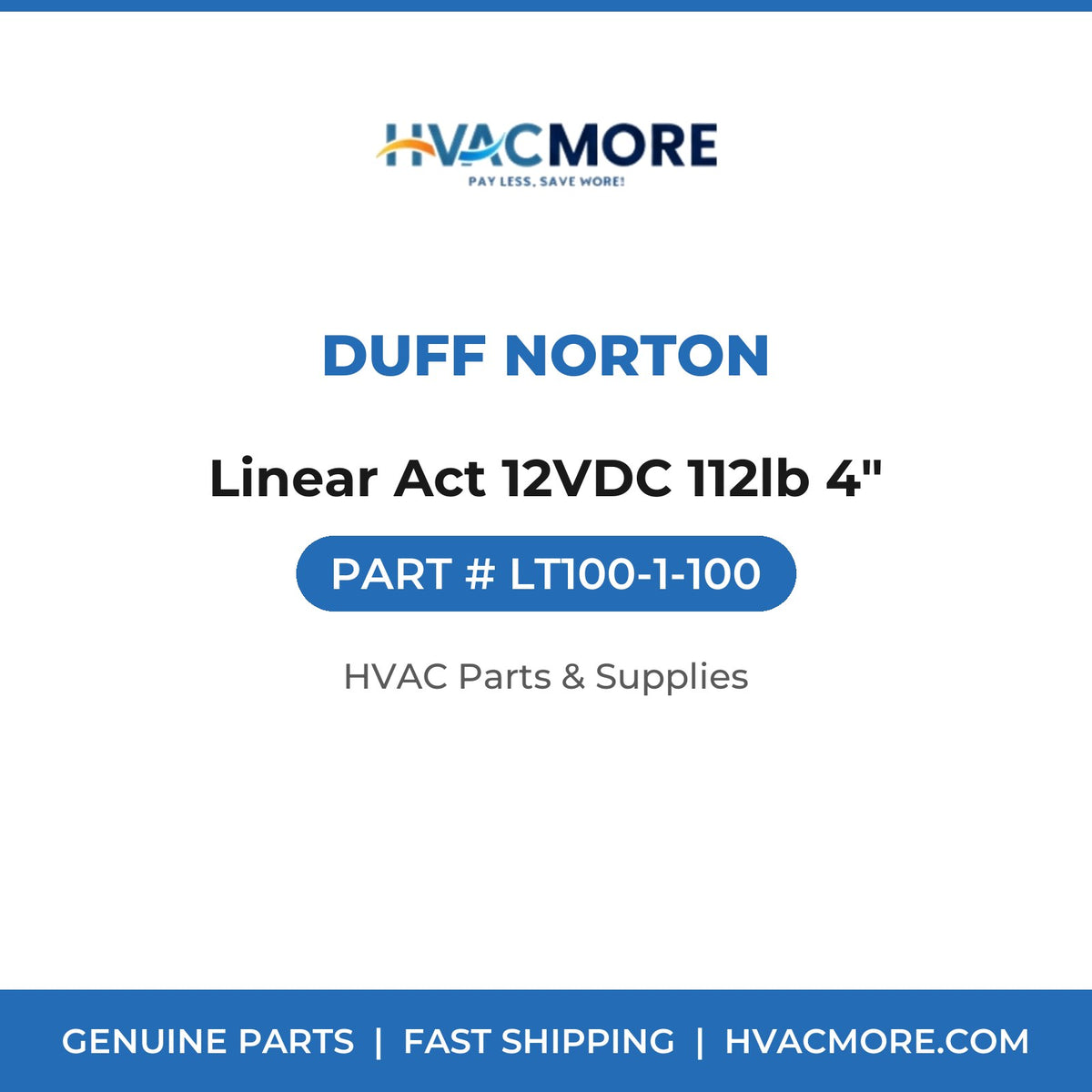 Duff Norton Linear Act 12VDC 112lb 4" LT100-1-100