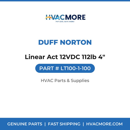 Duff Norton Linear Act 12VDC 112lb 4" LT100-1-100