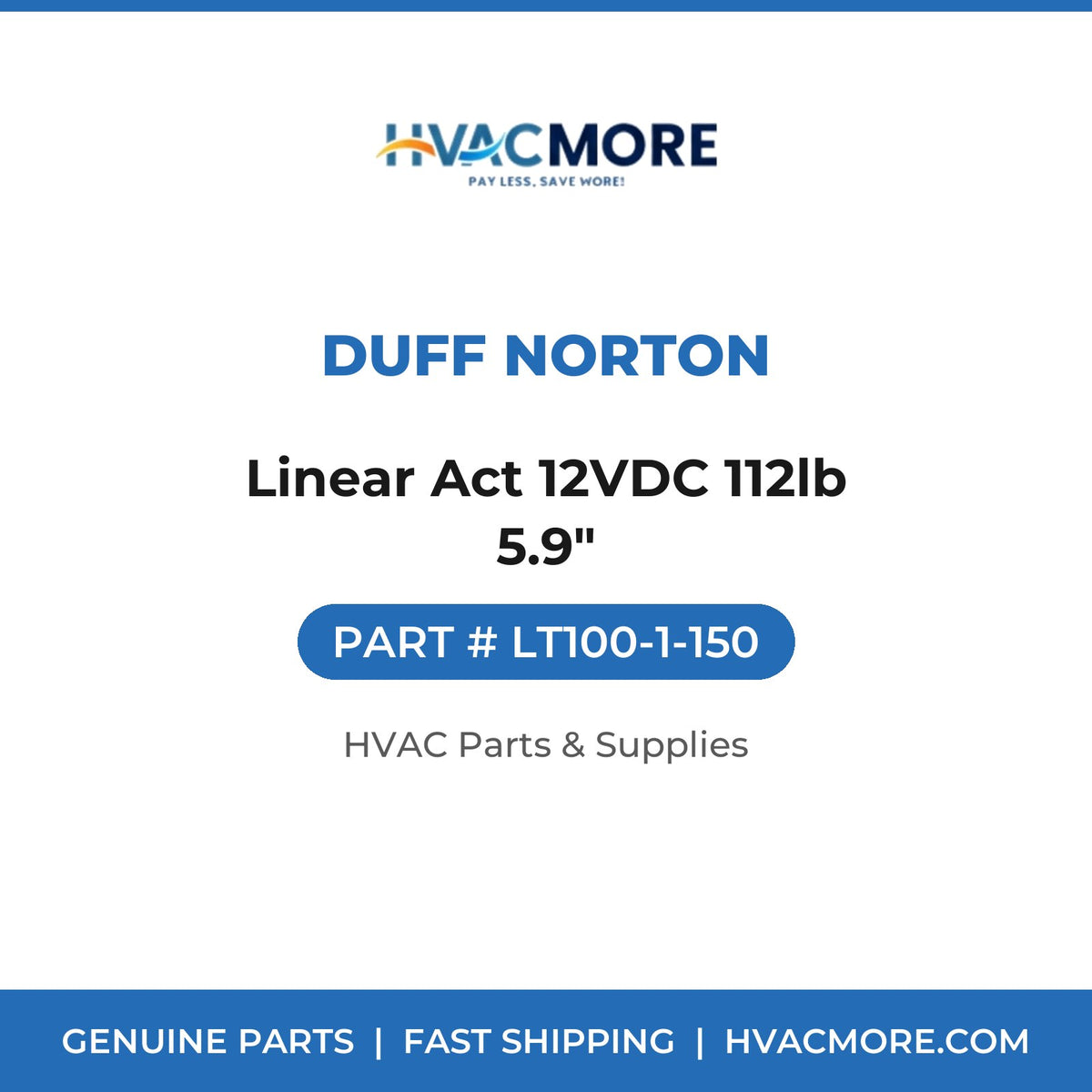 Duff Norton Linear Act 12VDC 112lb 5.9" LT100-1-150