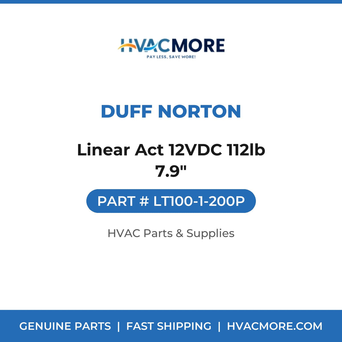 Duff Norton Linear Act 12VDC 112lb 7.9" LT100-1-200P