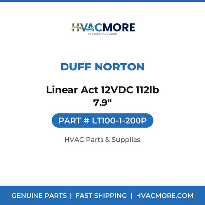 Duff Norton Linear Act 12VDC 112lb 7.9" LT100-1-200P