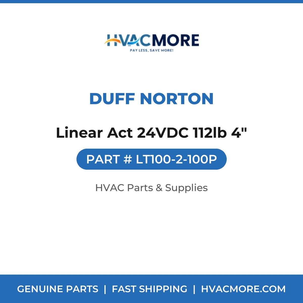 Duff Norton Linear Act 24VDC 112lb 4" LT100-2-100P