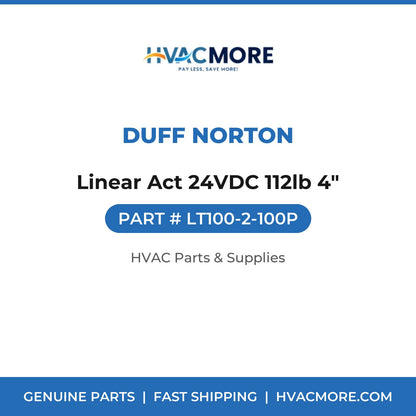 Duff Norton Linear Act 24VDC 112lb 4" LT100-2-100P