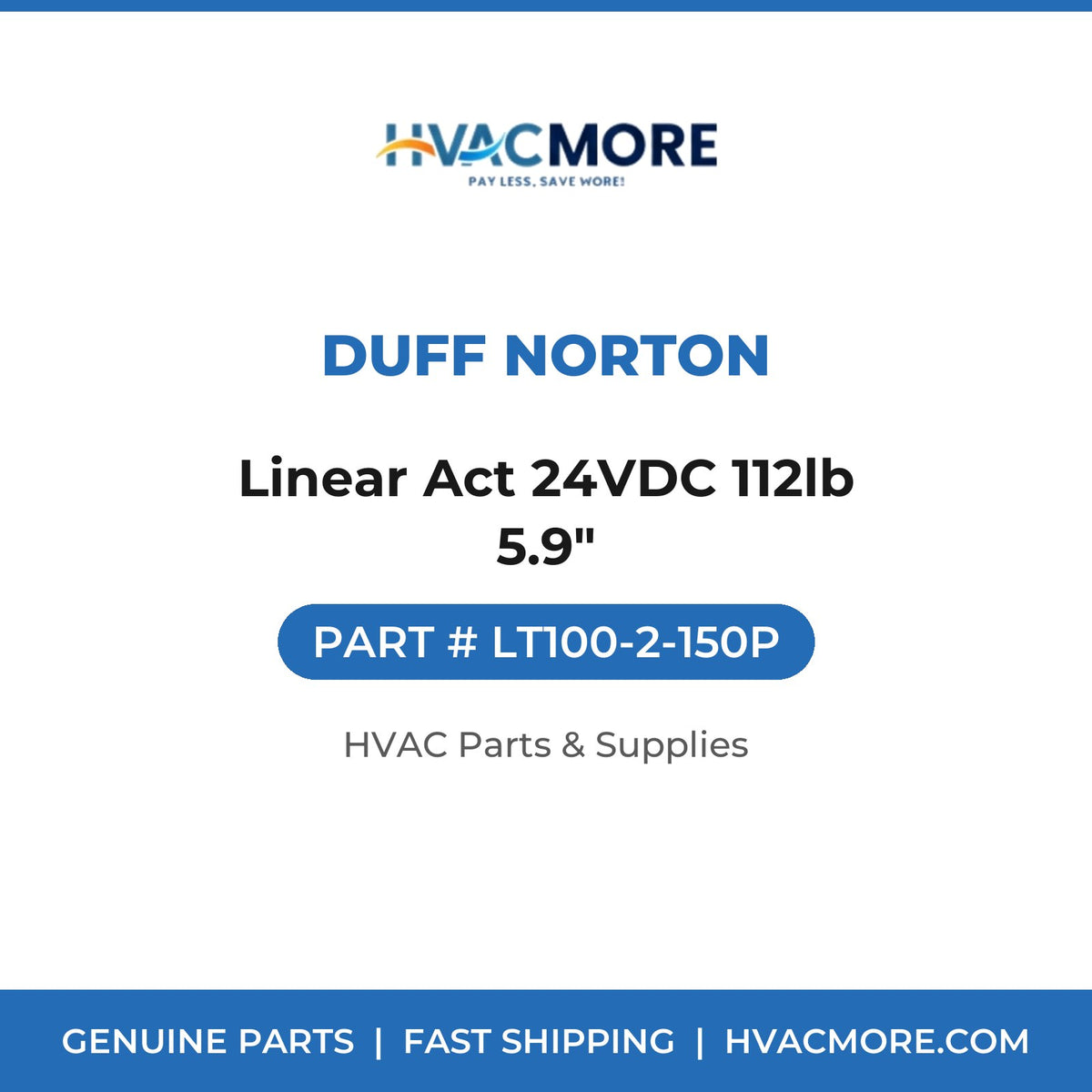 Duff Norton Linear Act 24VDC 112lb 5.9" LT100-2-150P