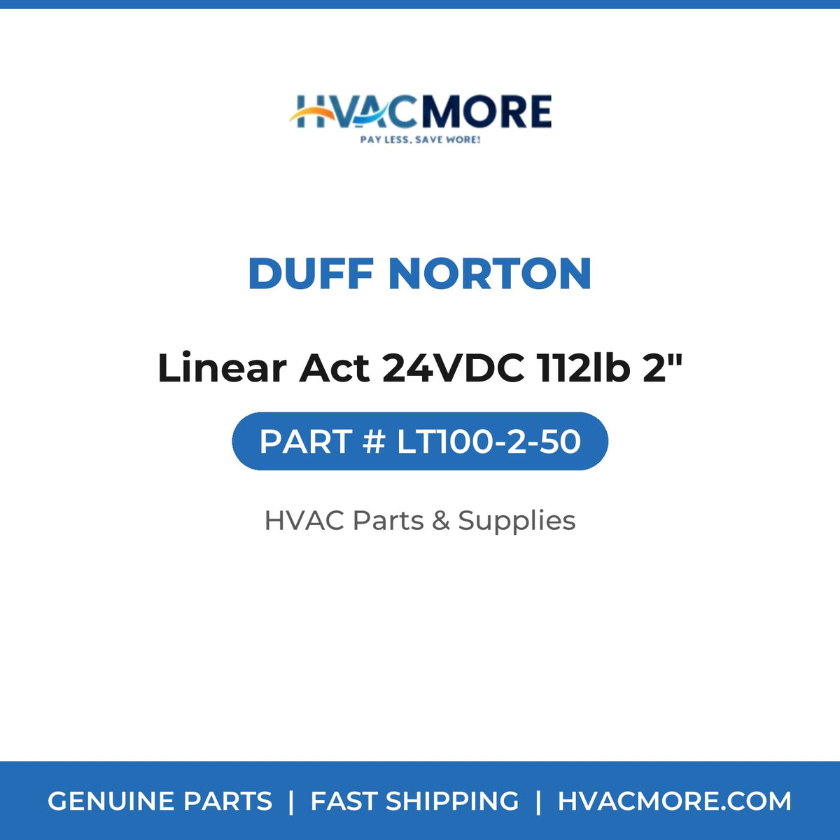 Duff Norton Linear Act 24VDC 112lb 2" LT100-2-50