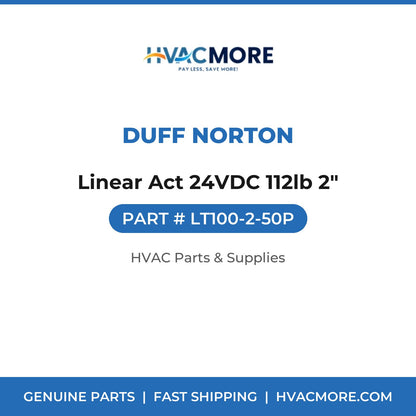 Duff Norton Linear Act 24VDC 112lb 2" LT100-2-50P
