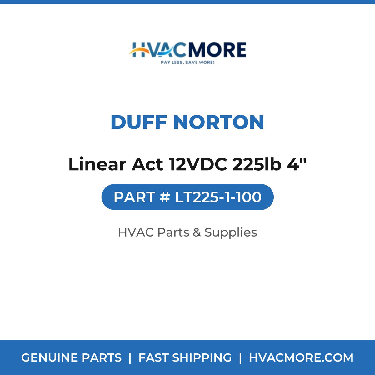 Duff Norton Linear Act 12VDC 225lb 4" LT225-1-100