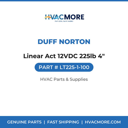 Duff Norton Linear Act 12VDC 225lb 4" LT225-1-100