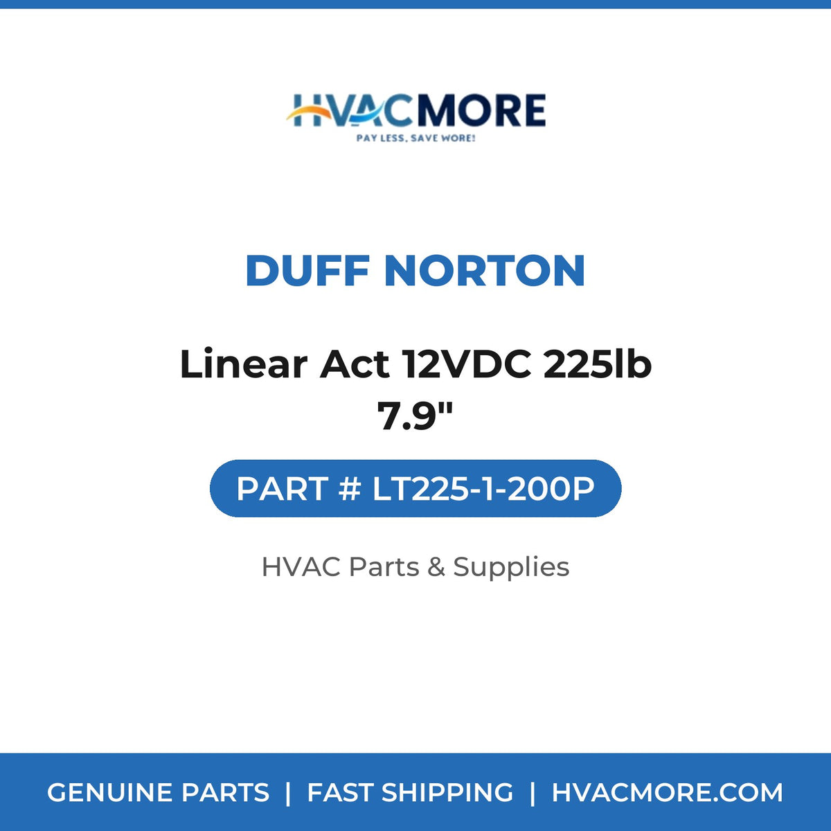 Duff Norton Linear Act 12VDC 225lb 7.9" LT225-1-200P