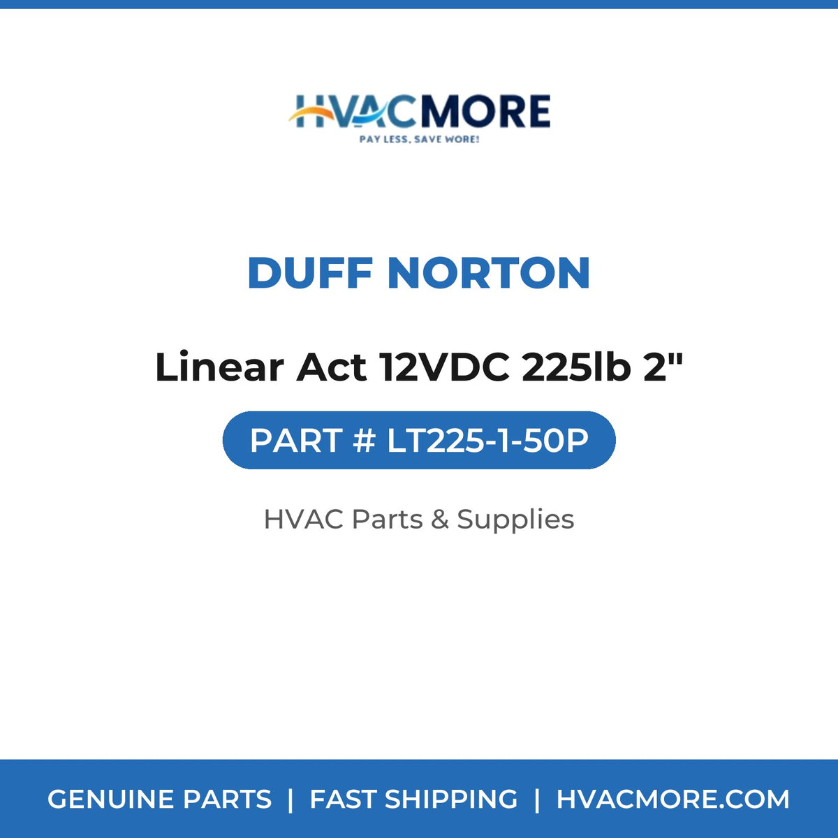 Duff Norton Linear Act 12VDC 225lb 2" LT225-1-50P