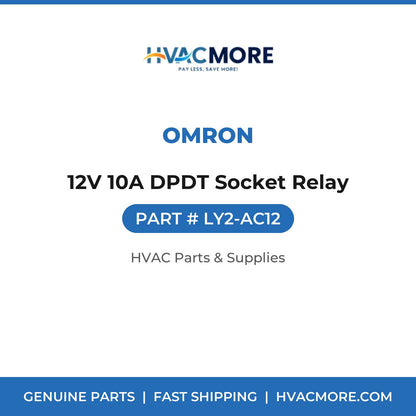 Omron 12V 10A DPDT Socket Relay LY2-AC12