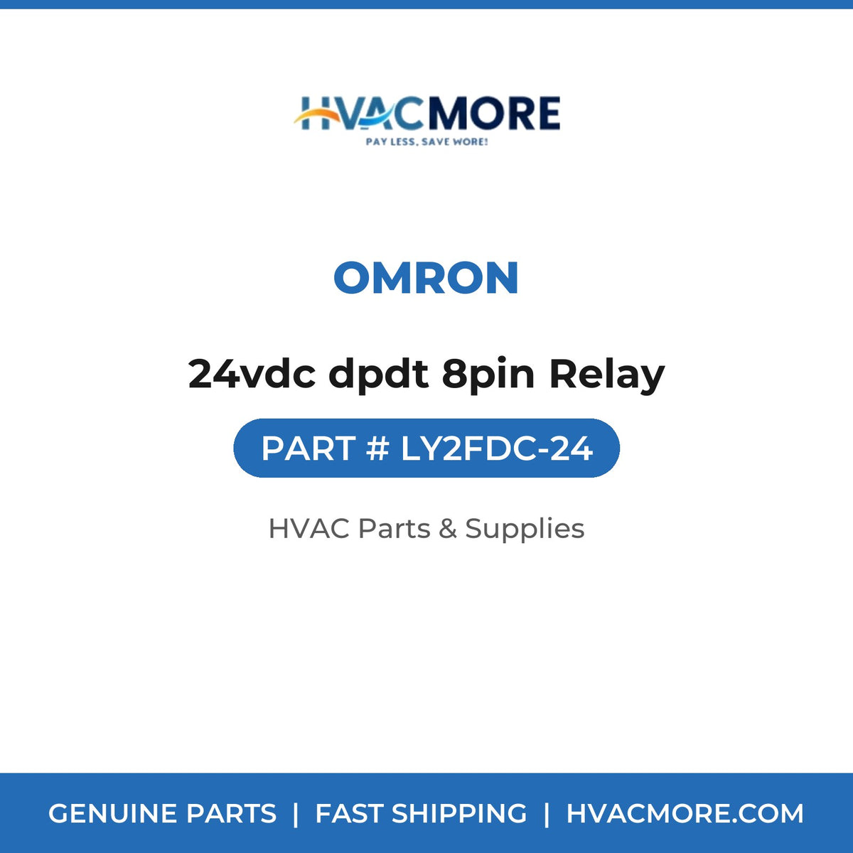 Omron 24vdc dpdt 8pin Relay LY2FDC-24