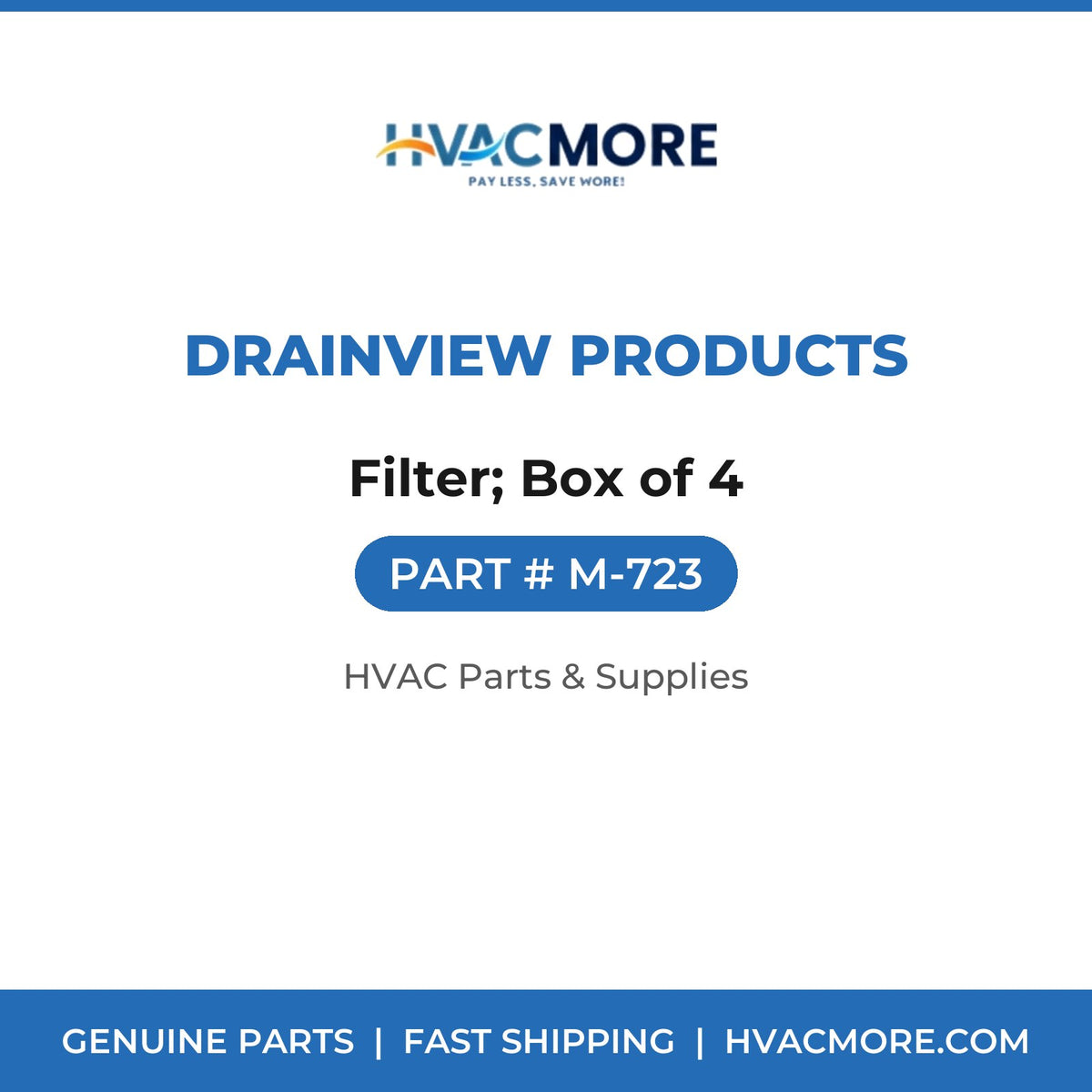 Drainview Products Filter; Box of 4 M-723