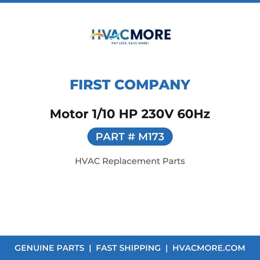 First Company Motor 1/10 HP 230V 60Hz M173