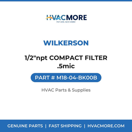 Wilkerson 1/2"npt COMPACT FILTER .5mic M18-04-BK00B