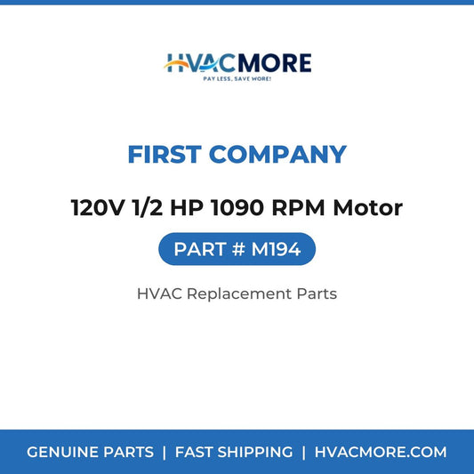 First Company 120V 1/2 HP 1090 RPM Motor M194