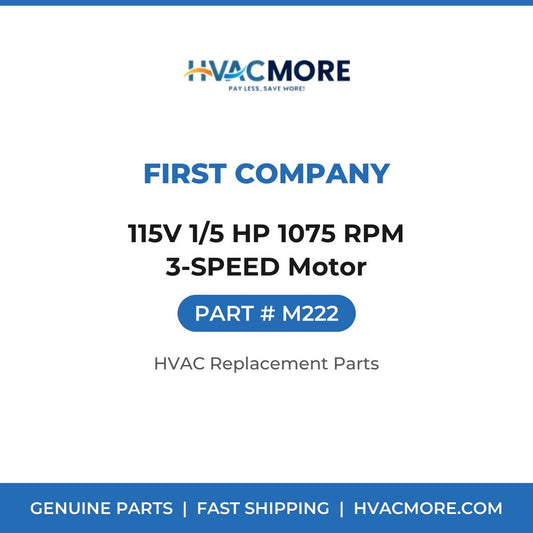 First Company 115V 1/5 HP 1075 RPM 3-SPEED Motor M222