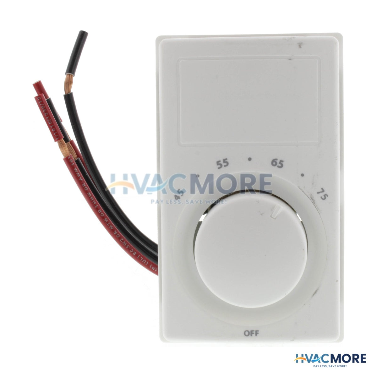 Cadet Double Pole Electric Baseboard Heater Thermostat (White) M612W