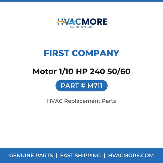 First Company Motor 1/10 HP 240 50/60 M711